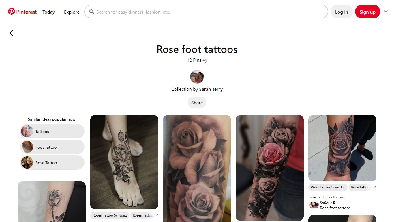 12 Best Rose foot tattoos ideas - Pinterest